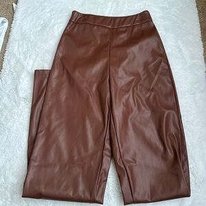 PrettyLittleThing Chocolate Wide Leg Pants